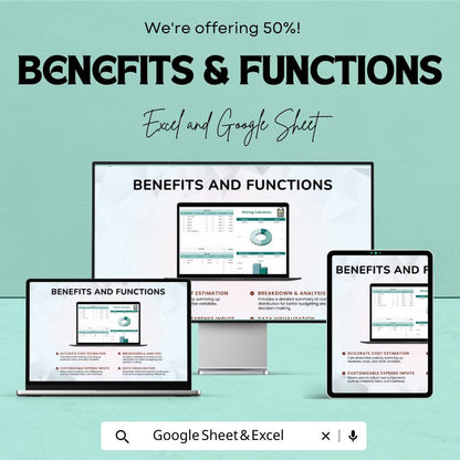 Pricing Calculator Sheet for Material & Labor Cost | Excel and Google Sheet Template | Event Planning, Budgeting, and Cost Estimation