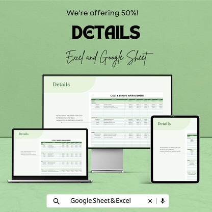 IT Cost Benefit Analysis Template, ROI Calculator, IT Budget Planner, Cost Analysis Spreadsheet, Financial Planning Tool
