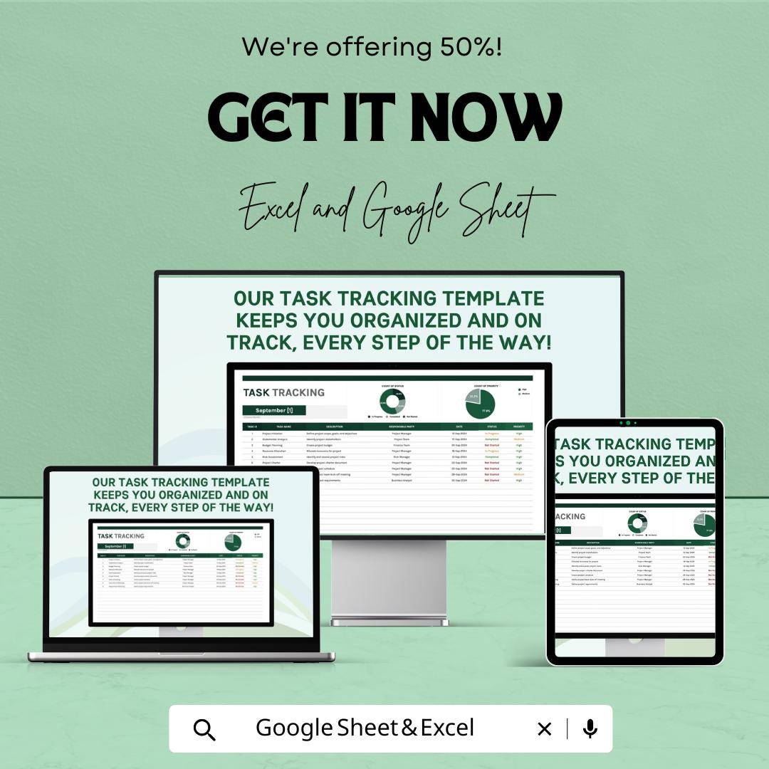 Task Tracking Template, Project Task Manager, To-Do List Spreadsheet, Team Task Organizer, Excel & Google Sheets Planner, Workflow Tracker