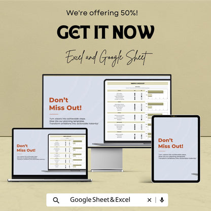 Simple Checklist Template | Task Tracker Excel and Google Sheet | Editable To-Do List | Project & Home Organization Planner