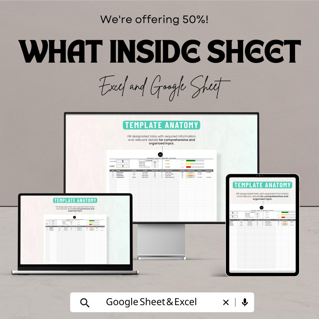Administration Digital File Conversion Tracker Template | File Management Spreadsheet | Business Organization Tracker