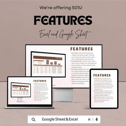 Sales Trade Show Lead Tracker Template | Excel & Google Sheets Lead Management Dashboard | Event Sales CRM Tracker