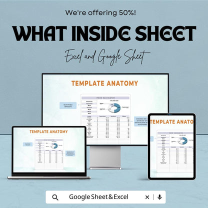 Price Calculator Template | Cost Calculator | Pricing Sheet | Product Costing Tool | Budget Calculator | Editable Spreadsheet