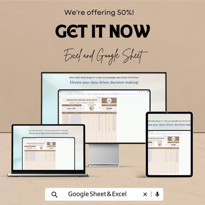 Marketing SEO Keyword Rank Tracker Template | Excel and Google Sheets | Keyword Ranking & SEO Tracking Spreadsheet