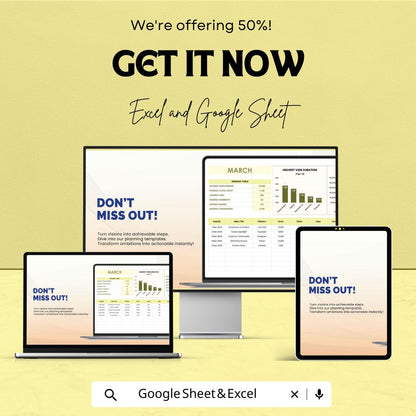Marketing Video Content Analytics Sheet | Track CTR and Engagement | Excel & Google Sheets Template