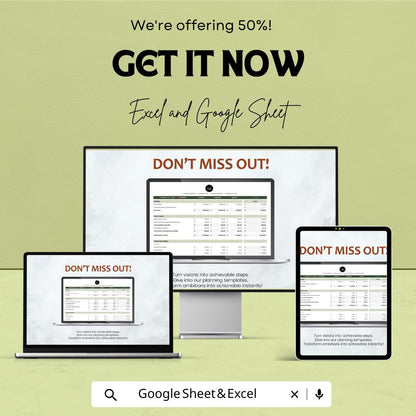 Startup Profit and Loss Statement Template | P&L Spreadsheet for Excel and Google Sheets | Income Statement for Startups