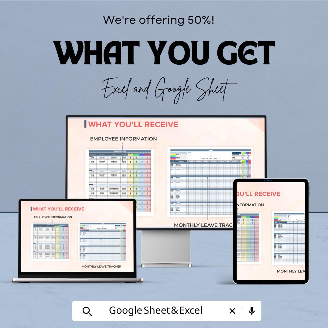 Startup Annual Leave Management System Template | Excel & Google Sheets | Employee Leave Tracker | HR Leave Planner | Digital Download