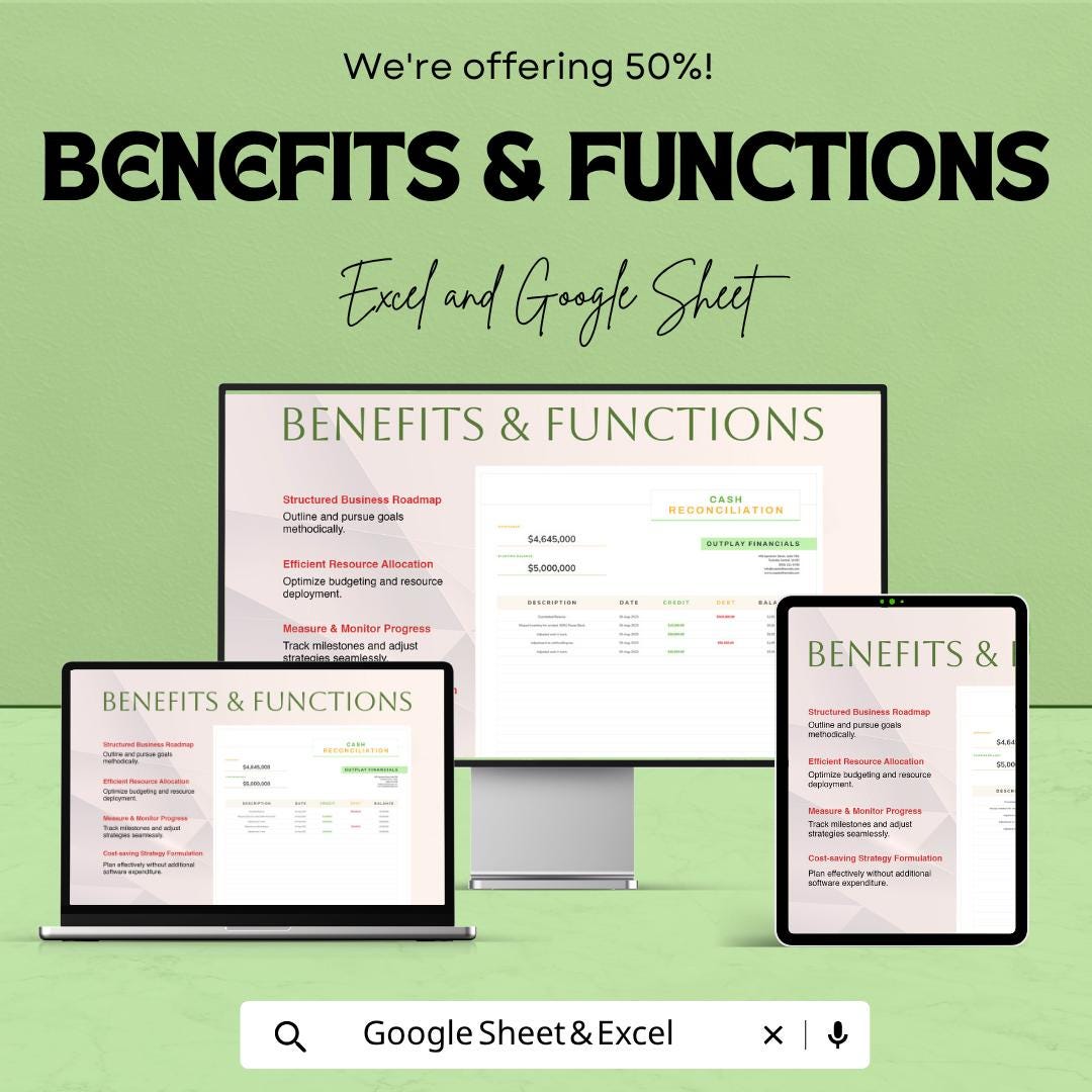 Cash Reconciliation Template | Cash Flow Reconciliation Spreadsheet | Financial Balance Tracker Template | Excel & Google Sheets |