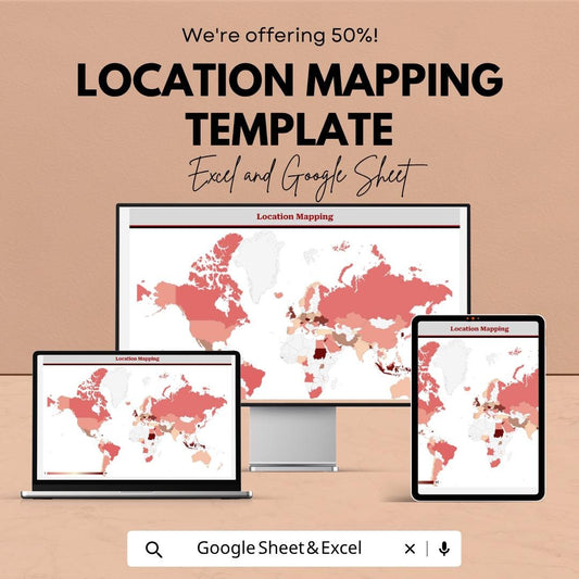 Location Mapping Template  | Geographic Data Visualization | Map Dashboard Tracker | Business Location Analysis
