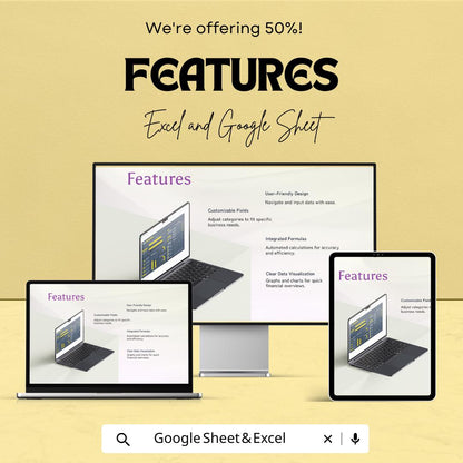 CEO Dashboard Excel and Google Sheet Template | Financial and Business Metrics Tracking | Quarterly & Annual Over