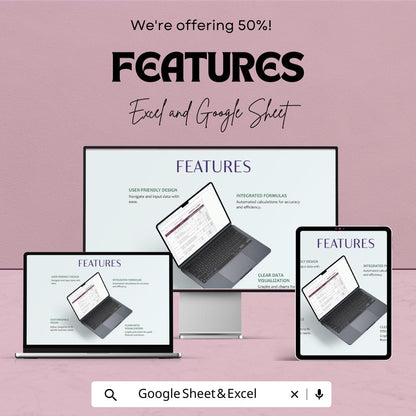 Financial Ledger Sheet | Excel & Google Sheets | Expense Tracker | Accounting Spreadsheet | Business Bookkeeping Template