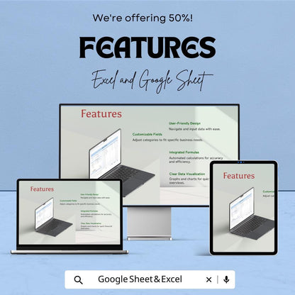 Budget Estimate Template | Excel & Google Sheet | Project Cost Estimation Spreadsheet | Editable Budget Planner | Business Expense Tracker