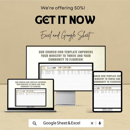 Church CRM Template Excel & Google Sheets | Church Management System | Member Database | Ministry Administration Spreadsheet