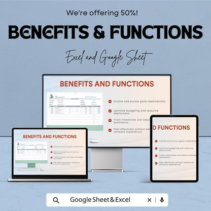 Estimation Template | Project Cost Estimator | Excel & Google Sheets Budget Planner | Work Estimate Sheet for Businesses