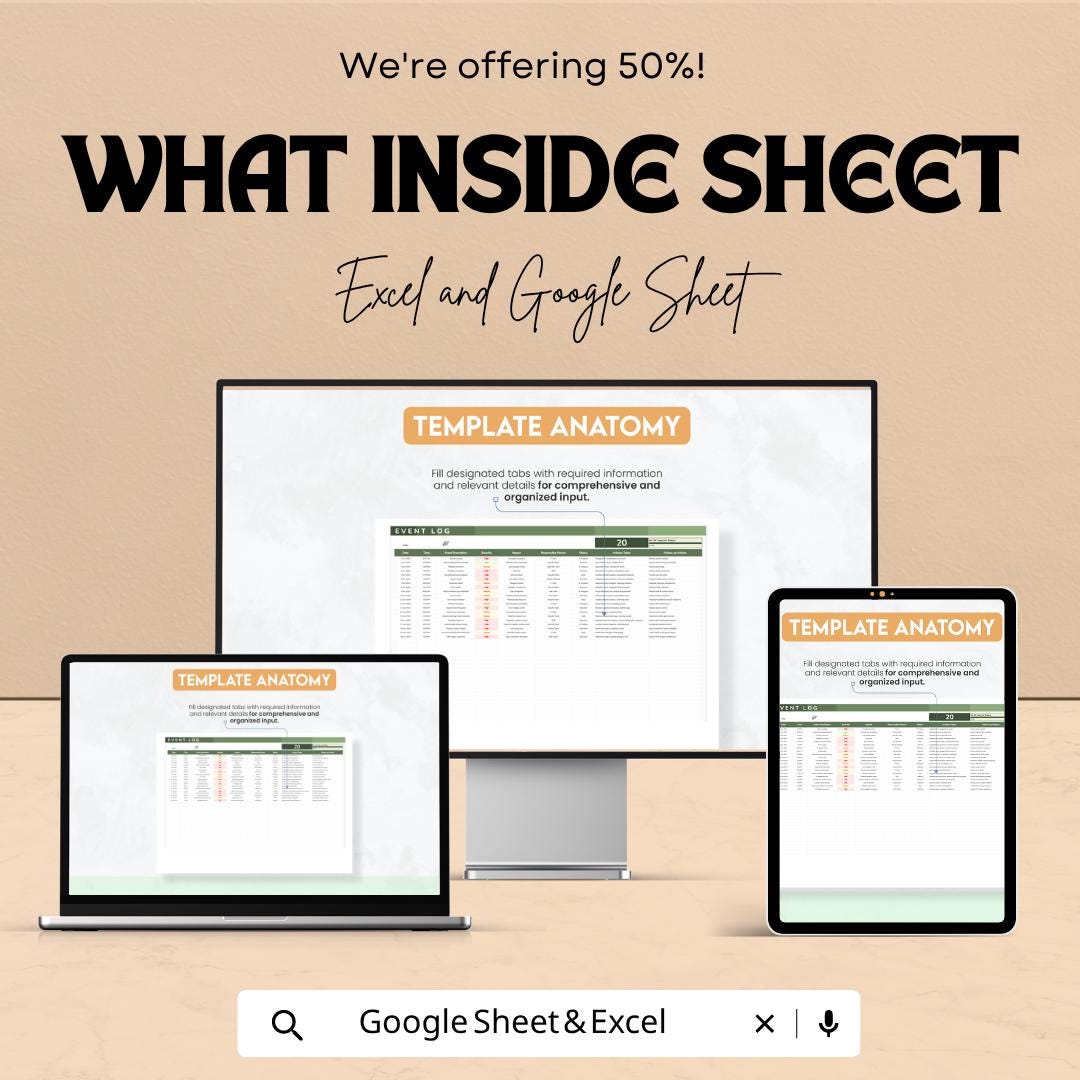 Crisis Event Log Template | Incident Tracker | Emergency Log Sheet | Risk Management Tracker | Incident Report Template