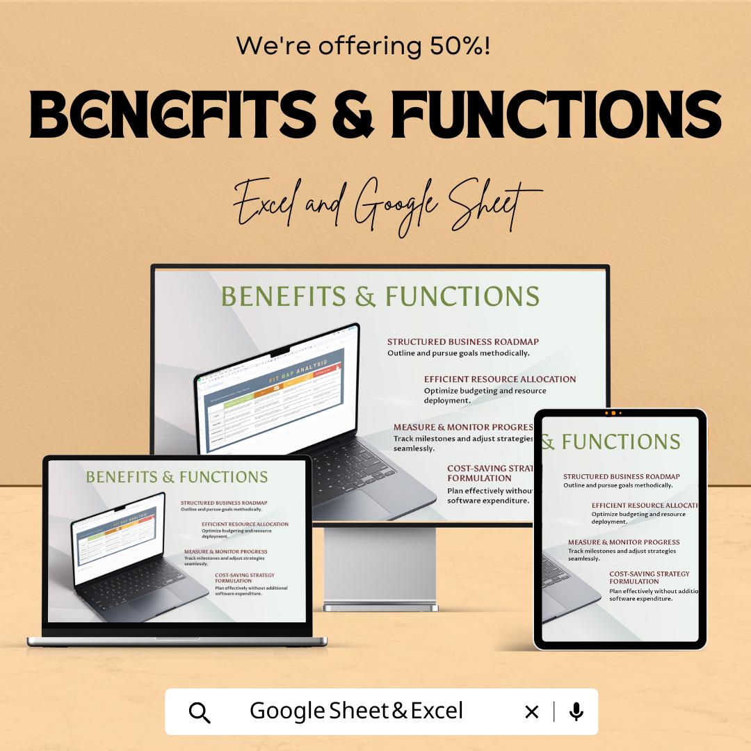 Fit Gap Analysis Template | Excel & Google Sheets | Business Process Gap Assessment Tool | Strategy Planning Spreadsheet