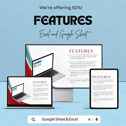 Project External Audit Sheet for Excel and Google Sheets - Streamline Your Project Compliance & Performance Tracking