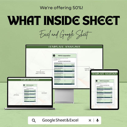 ROI Template | Return on Investment Calculator | Financial Analysis | Business ROI Spreadsheet | Investment Tracking Tool
