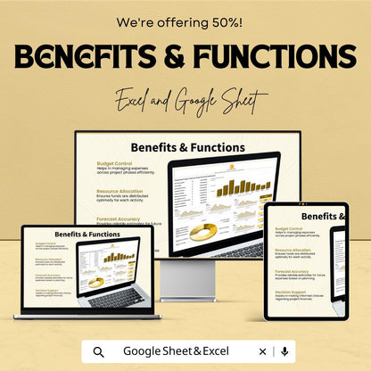 Projected Project Cost Tracker | Phase-Wise Budget Dashboard | Excel and Google Sheets | Construction & Project Expense Planner