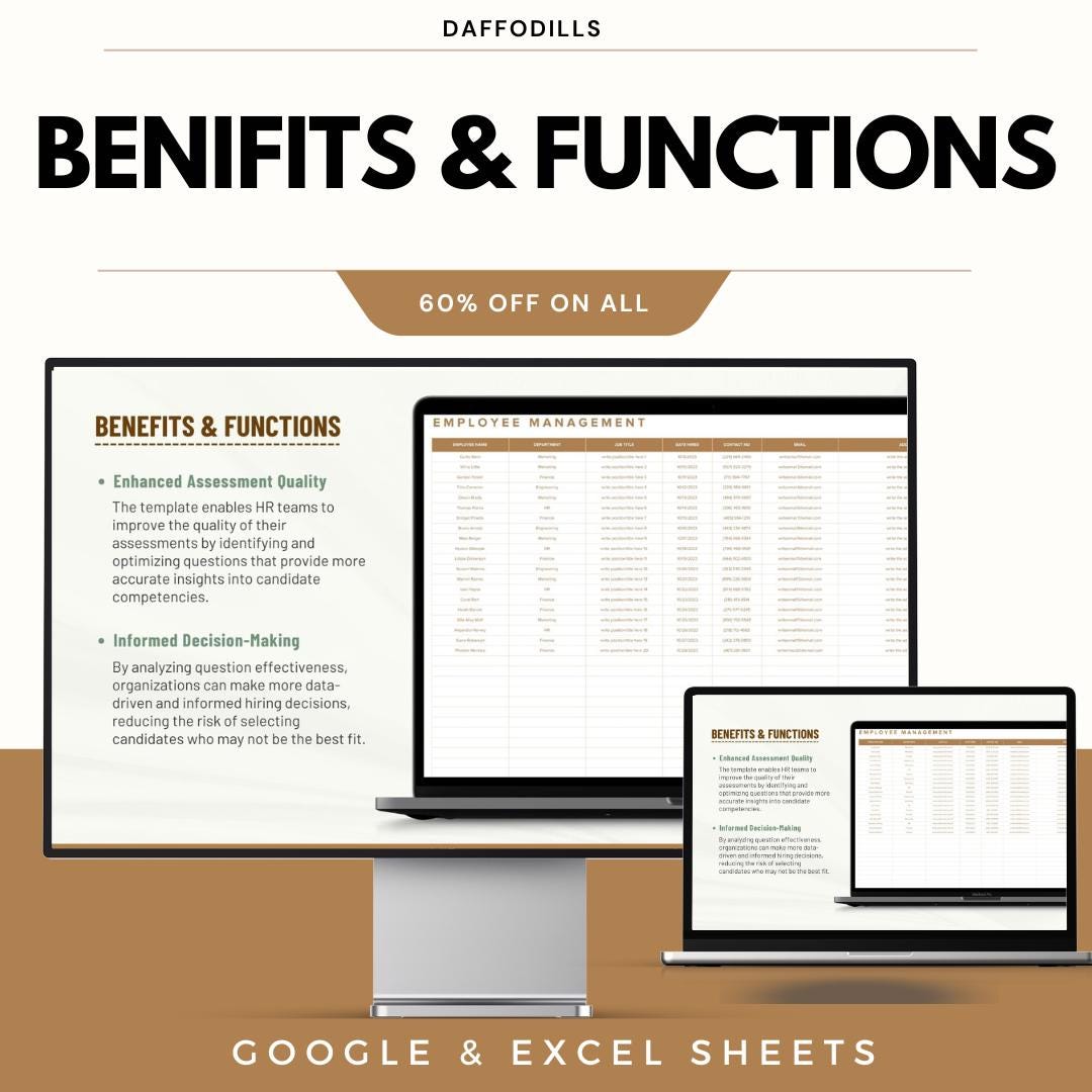 Assessment Question Effectiveness Metrics HR Template | HR Assessment Tool | Hiring Evaluation Sheet | Google Sheets HR