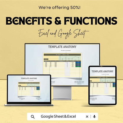 Blank Timeline Sheet - Project Planning Template | Excel and Google Sheet | Track Dates, Milestones & Tasks | Printable Project Tracker