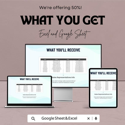 Sales Customer Satisfaction Score Calculator Sheet | Google Sheets & Excel Template | Track Customer Feedback and Sales Performance