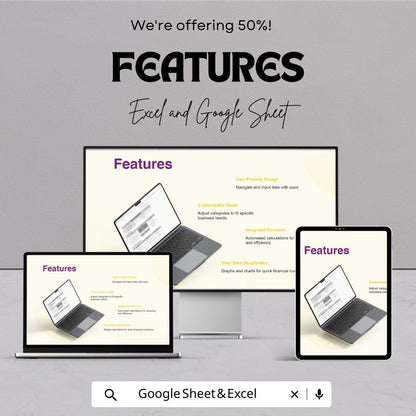 Goal Statement Template - Business Goal Setting Google Sheets Template, Track Priorities and Targets, Instant Download, Financial Planning