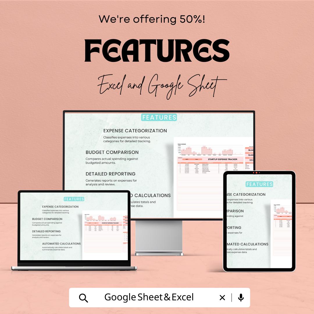 Administration Expense Tracker Template | Excel & Google Sheets | Business Expense Spreadsheet | Budget Tracker | Financial Management