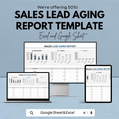 Sales Lead Aging Report Template |  Lead Pipeline Aging Analysis | Sales Follow-Up Tracker | Sales Lead Status Report