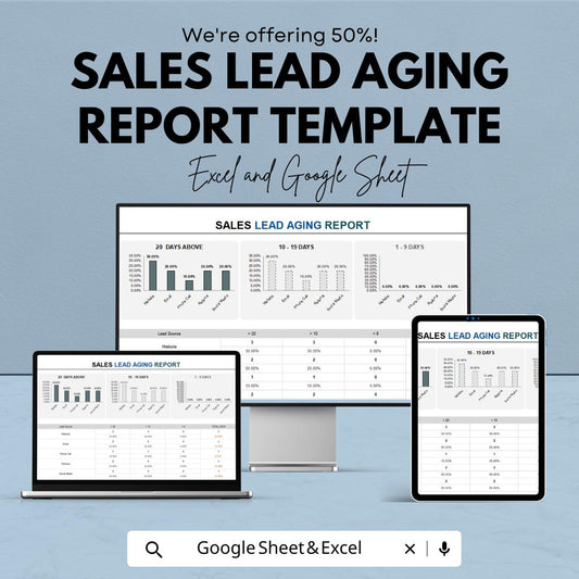 Sales Lead Aging Report Template |  Lead Pipeline Aging Analysis | Sales Follow-Up Tracker | Sales Lead Status Report