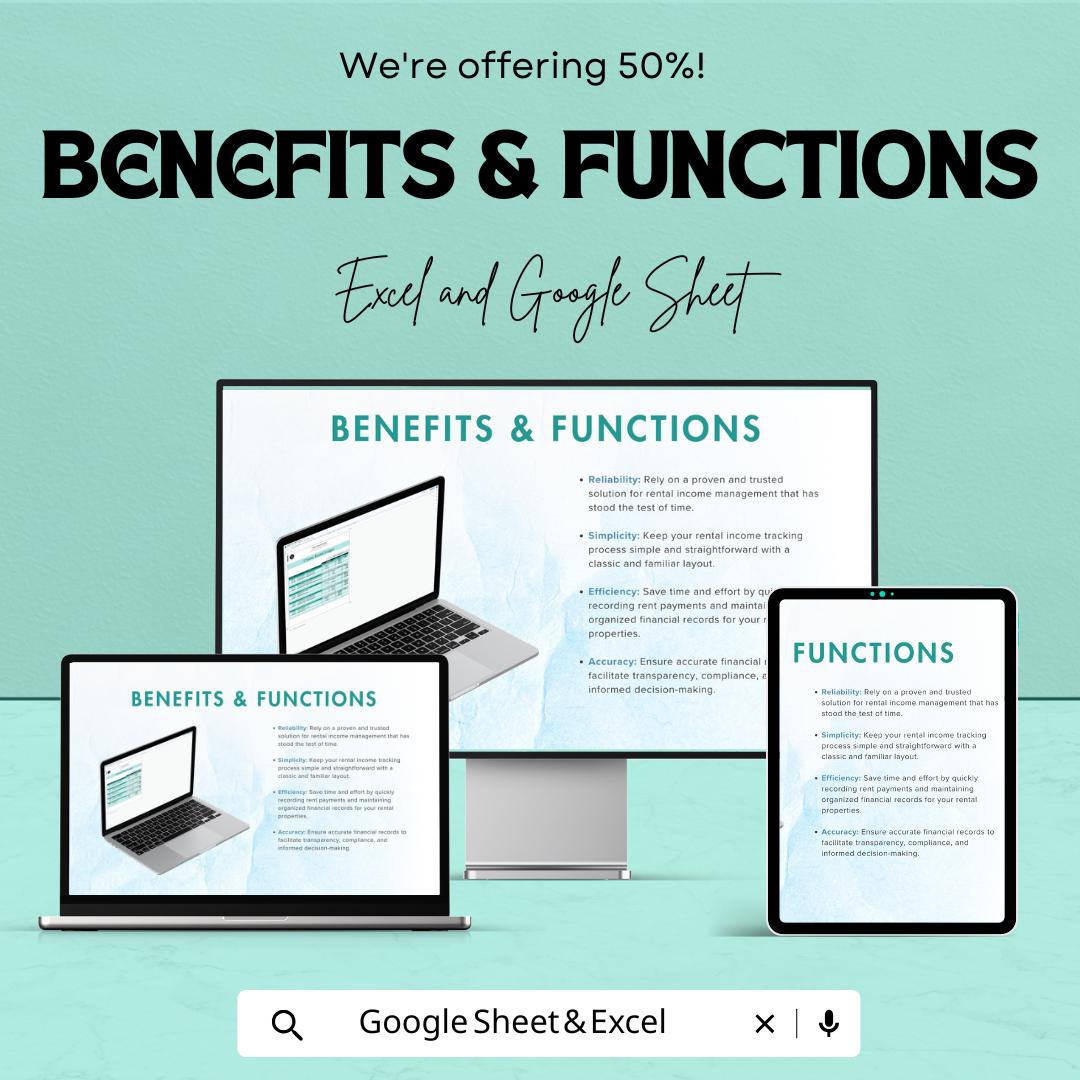 Classic Rental Ledger Template | Excel & Google Sheets | Rent Payment Tracker | Tenant Ledger | Property Management Spreadsheet
