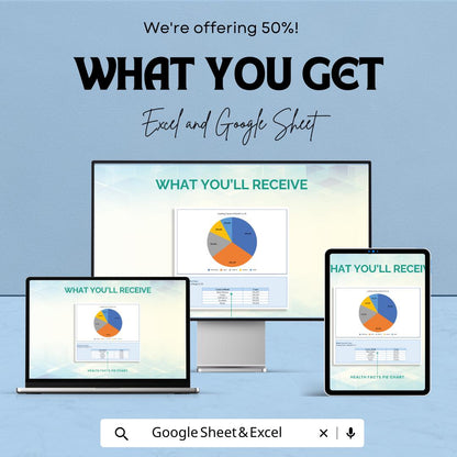 Health Facts Pie Chart Template for Excel & Google Sheets - Visualize Health Data with Ease