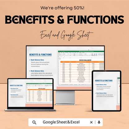 Transport and Logistics Bank Reconciliation Statement | Excel and Google Sheet Template | Financial Tracker | Digital Download