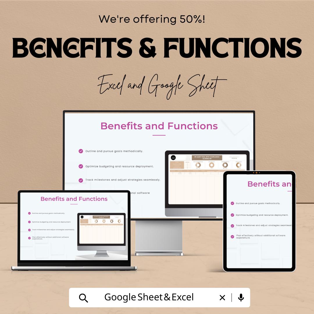 HR Audit Tool with Compliance Scoring | HR Compliance Template | Excel & Google Sheets | HR Audit Checklist | Policy Tracking Spreadsheet