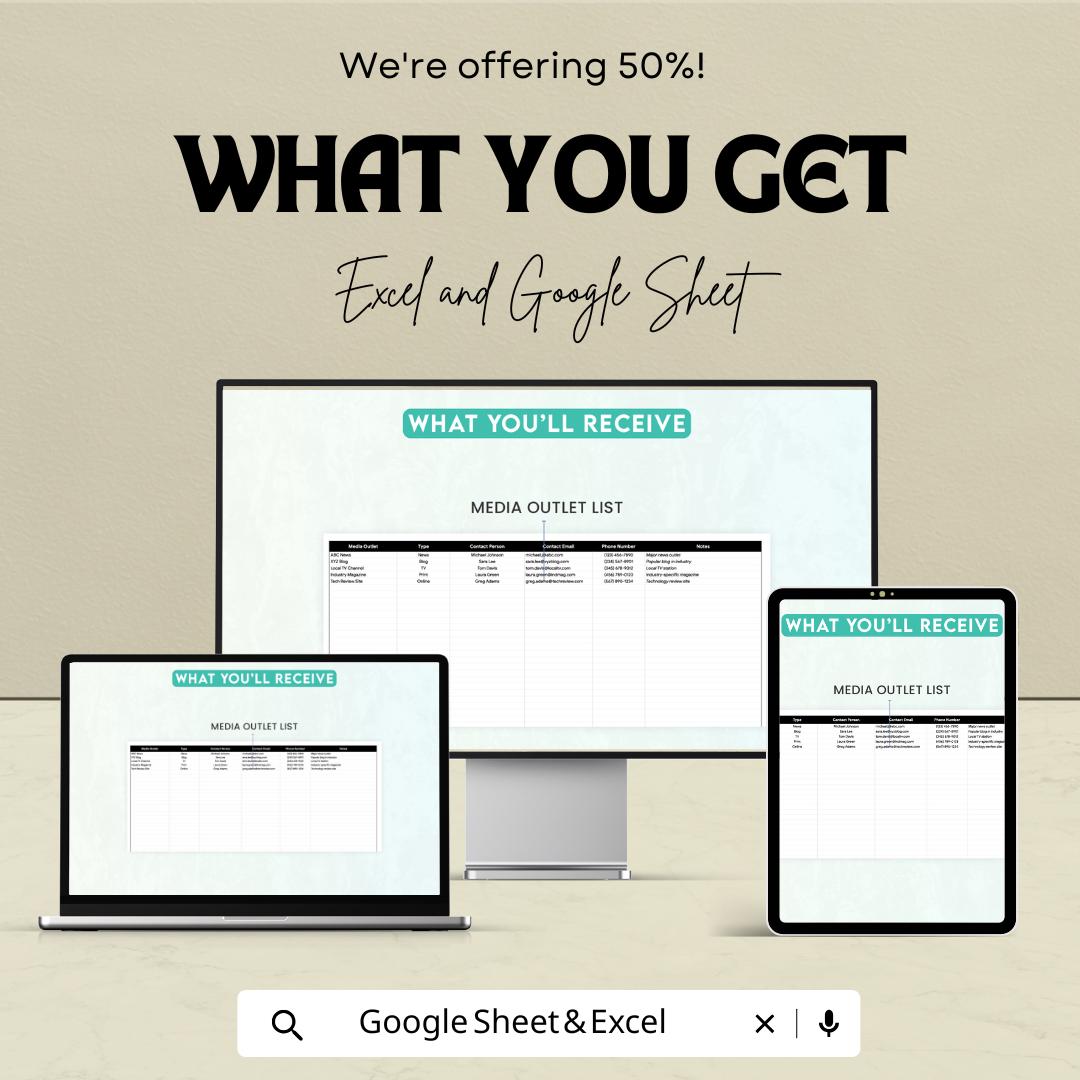 Administration Media Coverage Tracker Template | PR Report Spreadsheet | Excel and Google Sheets | Public Relations Analytics Dashboard