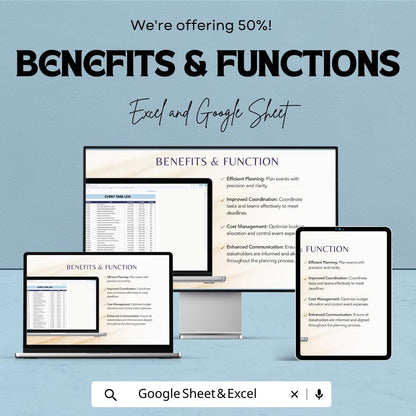 Event Gantt Chart Template Excel, Event Planning Timeline, Project Schedule Spreadsheet, Task Tracker, Google Sheets Event Planner