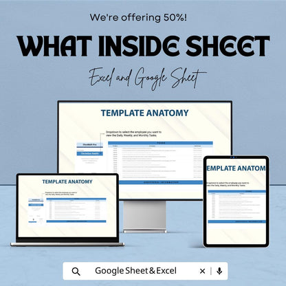 Editable Work Schedule Template | Employee Schedule Planner | Shift Schedule | Staff Management Tool | Excel & Google Sheets | Work Planne