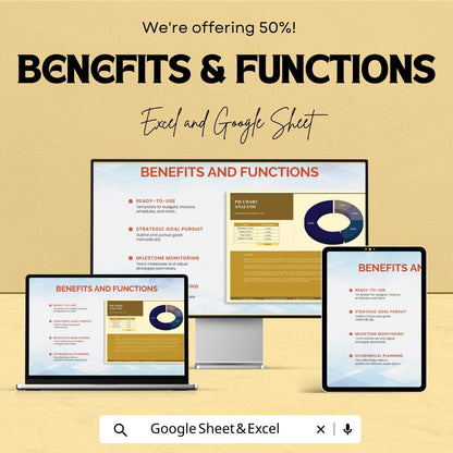 Pie Chart Analysis Sheet | Editable Excel and Google Sheets Template | Data Visualization & Business Dashboard Tool