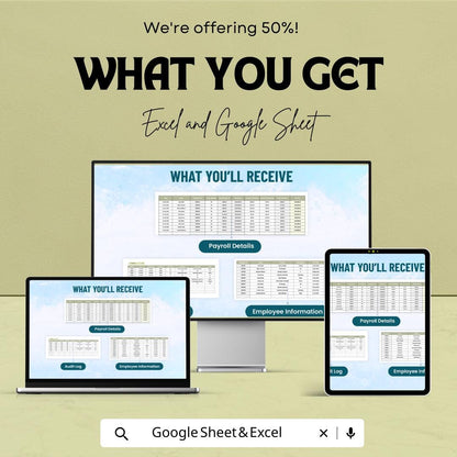 Payroll Accounting Audit Preparation Template | Payroll Audit Spreadsheet | Compliance Documentation Tool