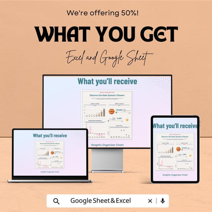 Graphic Organizer Chart Sheet for Visual Learning | Google Sheet Template | Educational Data Organization | Flexible & Interactive Chart