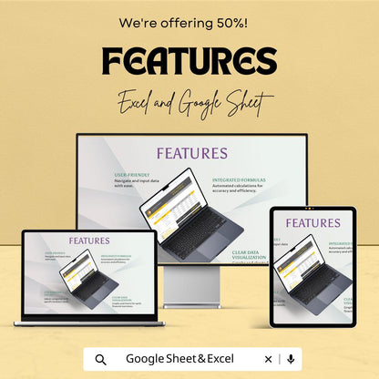Cost Benefit Analysis Template | Excel & Google Sheets Financial Decision Tool | ROI and Project Evaluation Spreadsheet