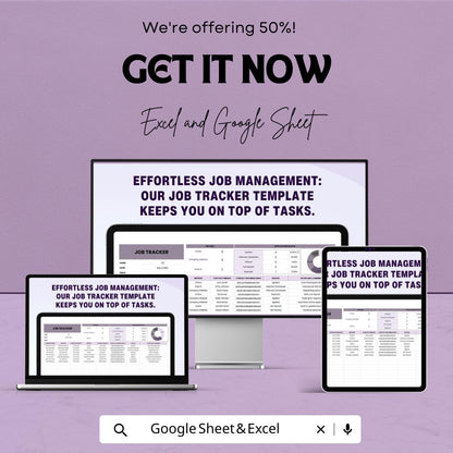 Job Tracker Sheet | Google Sheets | Job Application Tracker | Progress Status & Notes | HR Tool | Editable Template | Instant Download