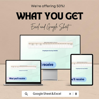 Employee Inclusion Survey Analysis Tool HR | Google Sheet Template | Track Employee Feedback & Diversity | HR Tool for Employee Inclusion