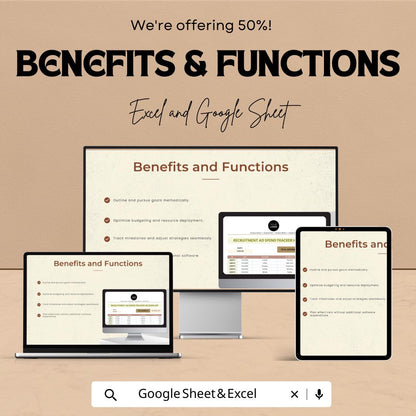 Recruitment Ad Spend Tracker HR Template | Excel & Google Sheets Hiring Budget Spreadsheet | HR Expense Tracker | Recruitment Cost Tracker