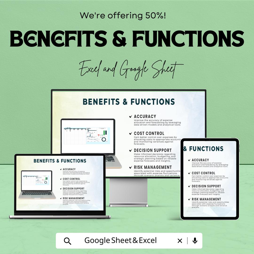 Account Expense Allocation and Forecasting Sheet – Budgeting & Expense Tracker – Excel and Google Sheet – Financial Forecasting Tool