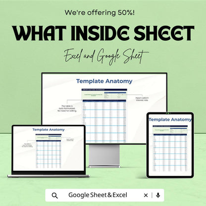Home Amortization Schedule Template | Loan Payment Tracker | Mortgage Calculator Sheet | Excel & Google Sheets