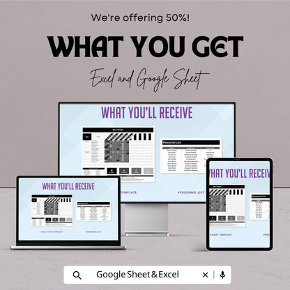 RACI Chart Sheet - Excel & Google Sheets Template for Project Management and Task Assignment