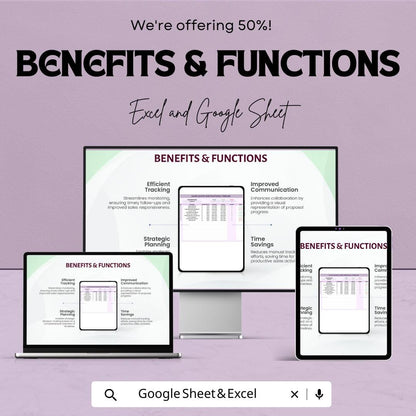 Sales Quote & Proposal Timeline Sheet | Google Sheets Template | Track Quotes, Proposals and Milestones | Customizable Project Management