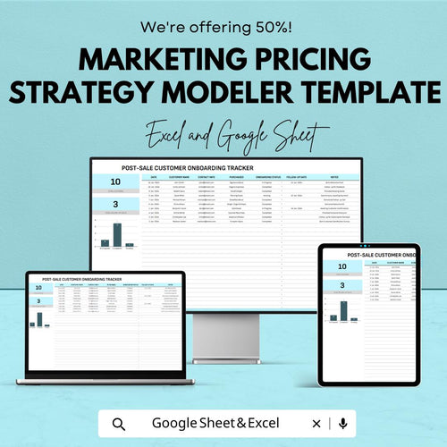 Post-Sale Customer Onboarding Tracker Template | Excel & Google Sheets | Client Onboarding Spreadsheet | Customer Success Tool