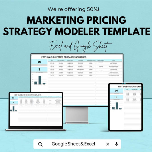 Post-Sale Customer Onboarding Tracker Template | Excel & Google Sheets | Client Onboarding Spreadsheet | Customer Success Tool